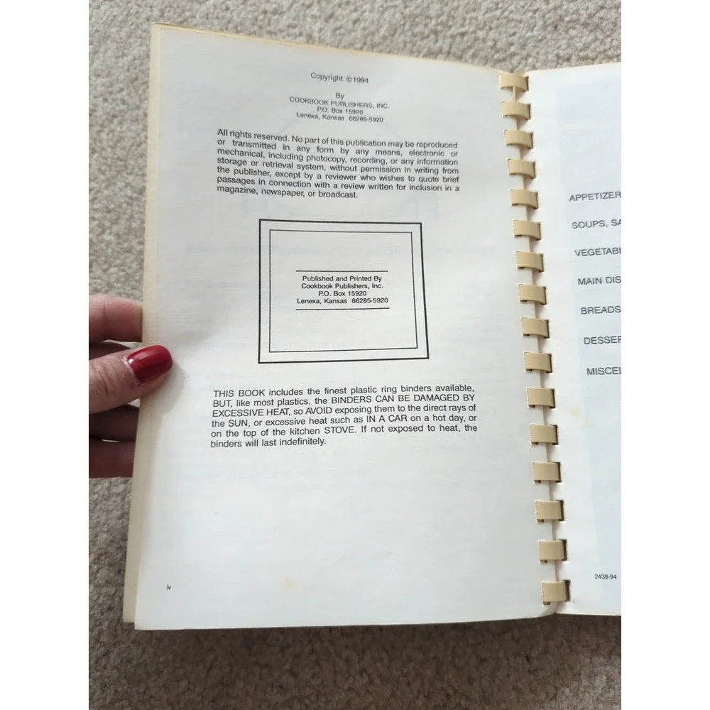 Development Of Dancers Association Spiral‎ Cookbook High Point, NC 1994